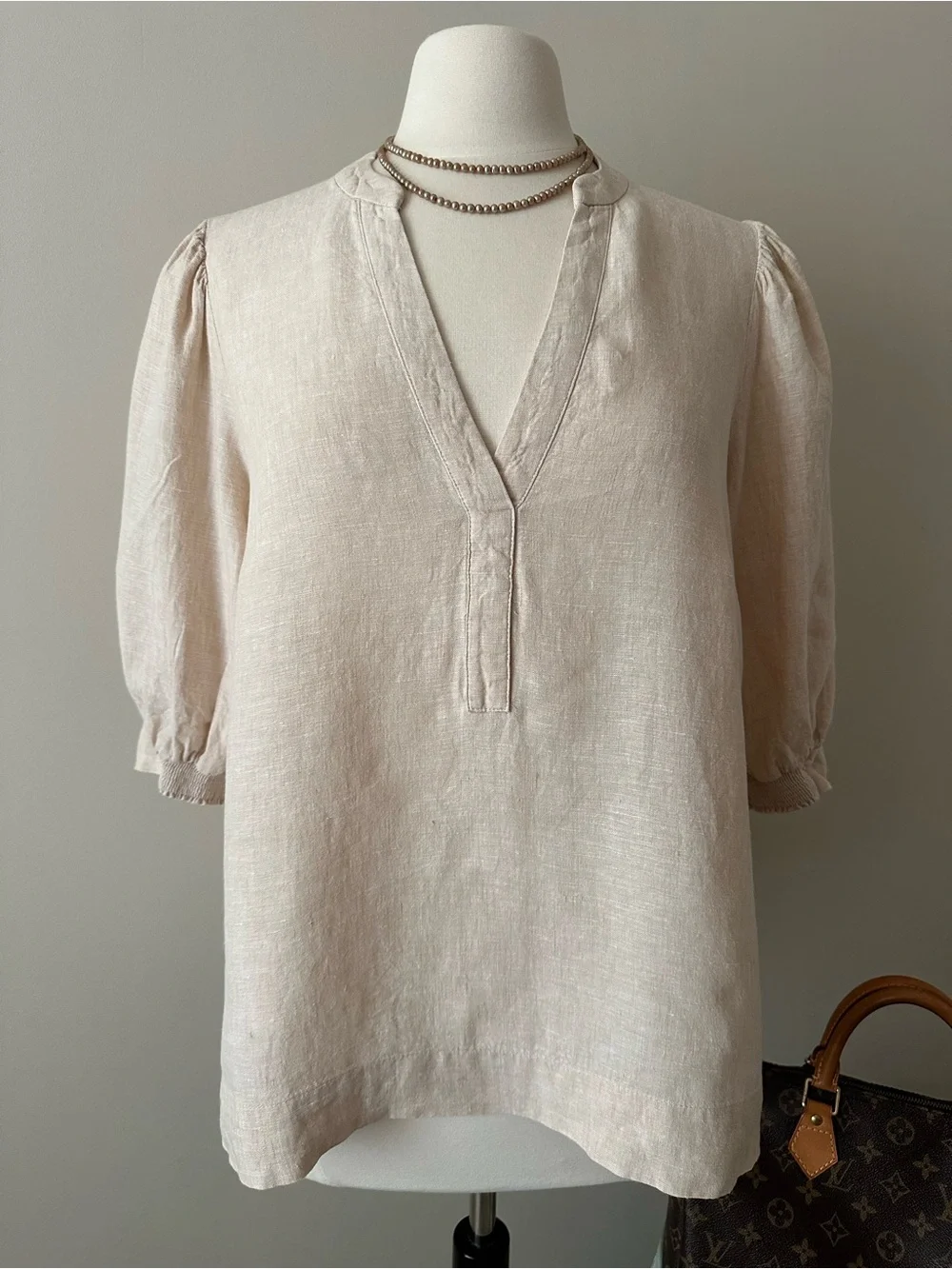 Lilly Pulitzer Soft Linen V-Neck Blouse